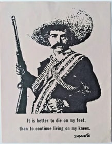 Chicano Art Zapata Poster 1st Printing