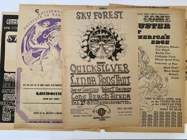 1960's Rock and Roll Ephemera Promo Concert Ads