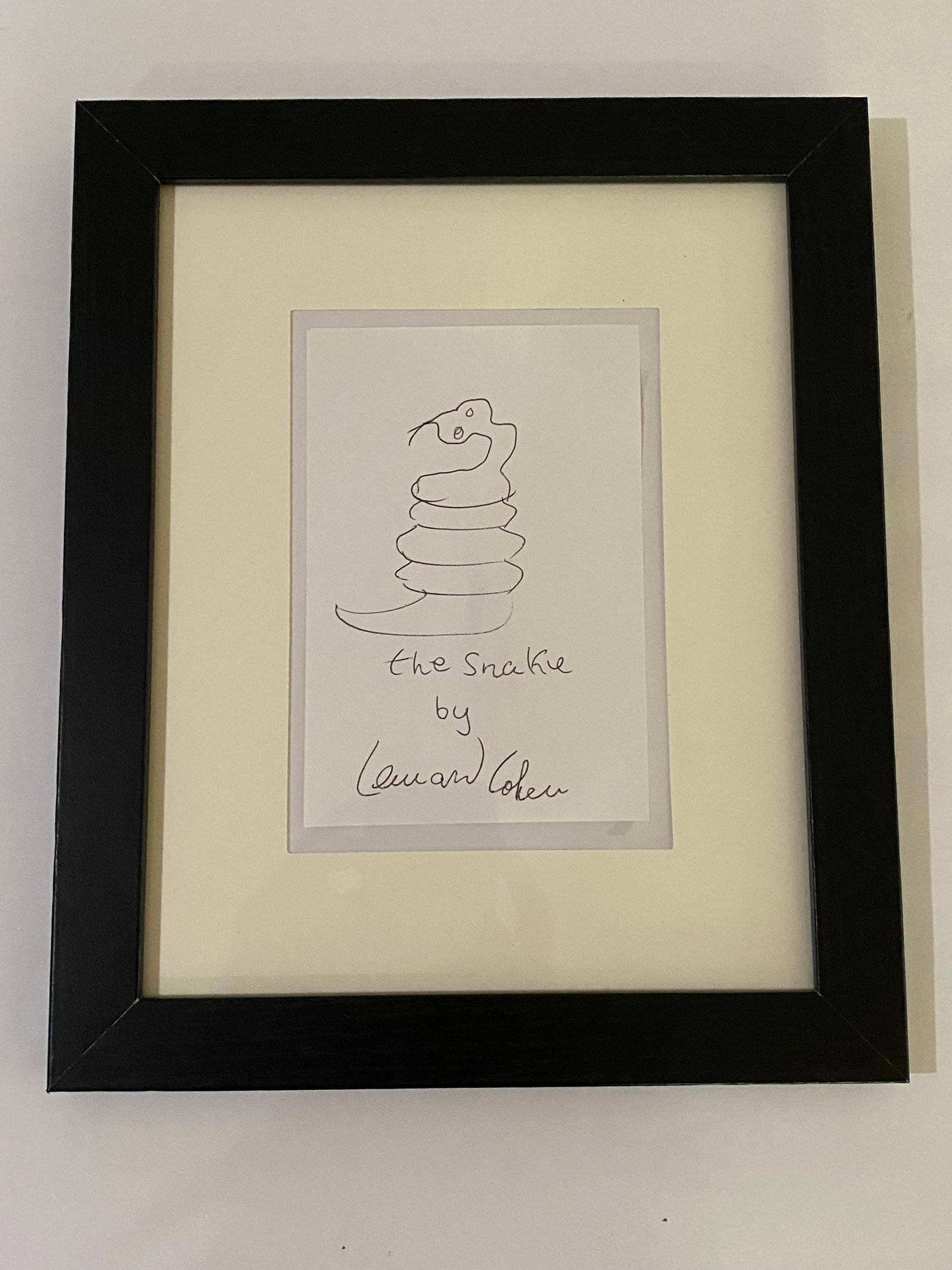 Leonard Cohen Signed Drawing (1 of 1)