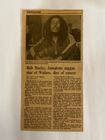 Bob Marley Obituary From Village Voice 1st Printing