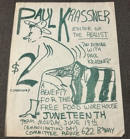 Paul Karassner 1965 Acid Test Juneteenth Event Flyer
