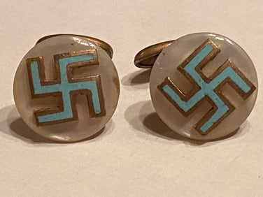 German World War 2 Swastika Cufflinks