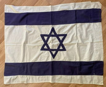 1940's Hand Made Israel Flag