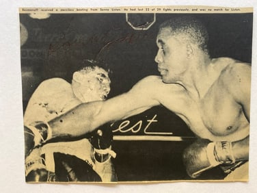 Sonny Liston Autographed Magazine Photo