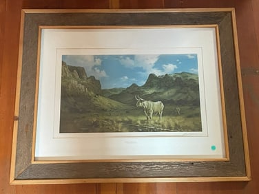 Texas Longhorns Lithograph by Summers
