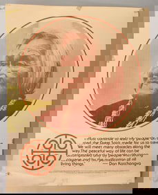 Vintage Native American Tribal Protest Poster