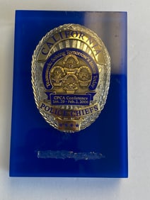 Vintage Califonia Police Chief Police Badge