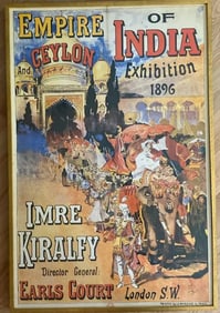 1896 Empire of India Exhibition Poster 1st Printing