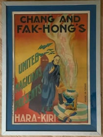 Antique Chang and Fak Hong's Magician Poster