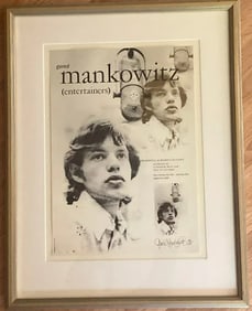 Mick Jagger Rolling Stones Gered Mankowitz 1992 London Exhibit Poster Signed 1st Printing