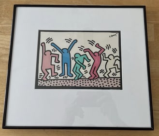 Keith Harring 1990 Aids Benefit Poster 1st Printing