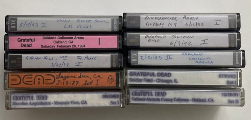 Grateful Dead Bootleg Tape Lot (10) (1 of 3)