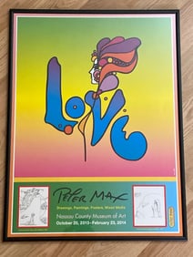 Peter Max Nassau County Museum of Art Love Poster 1st Printing