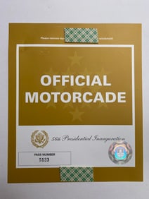 President Barack Obama Inauguration Day Motorcade Press Pass