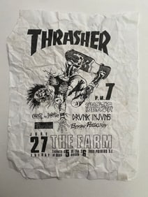 Thrasher Skateboard Punk Rock Concert Flyer 1st Printing