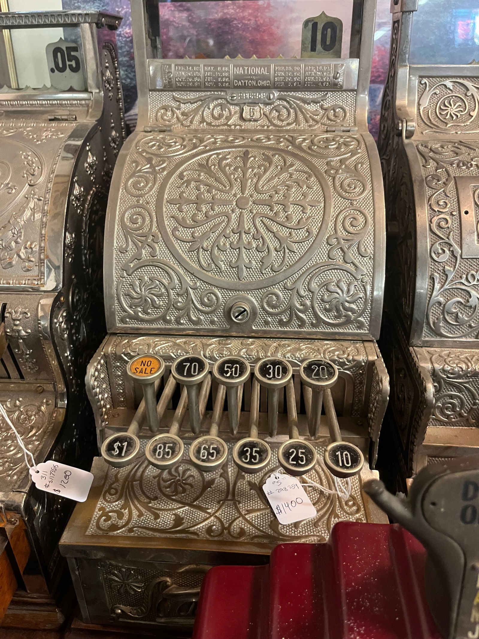 Ncr Model 2114 1906 Digital Brass Cash Register