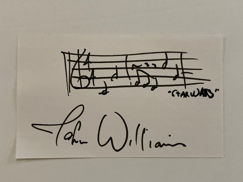John Williams Composer Signed Index Card (1 of 1)