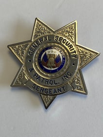 Vintage California Gen Sec Patrol Police Badge