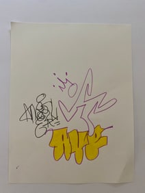 AVE The Running Man Original Graffiti Street Art Drawing