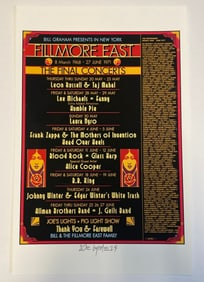 David Byrd Signed Fillmore East Concert Poster
