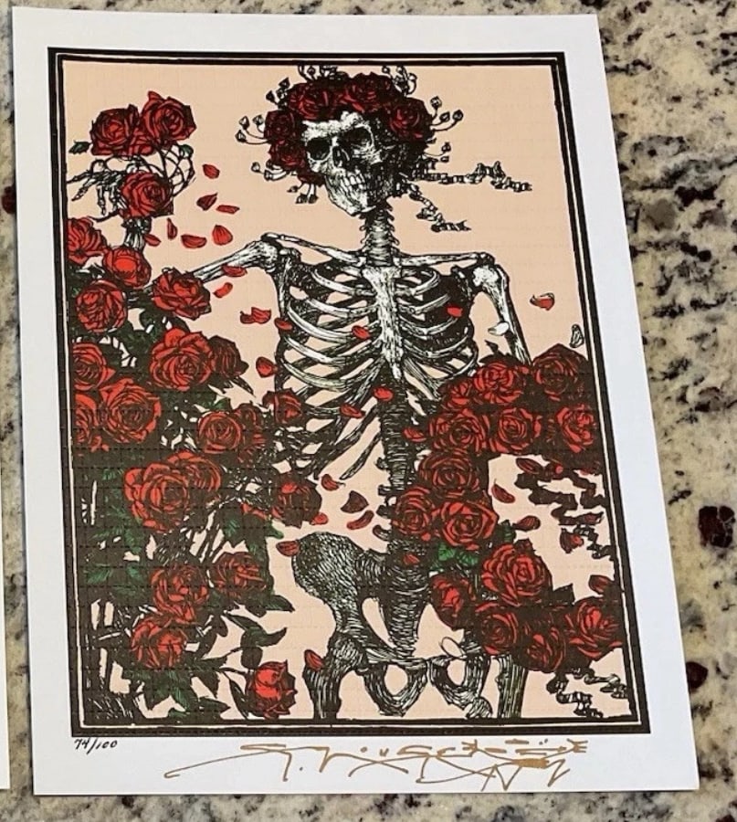 Stanley Mouse Signed Grateful Dead Blotter Art (1 of 3)