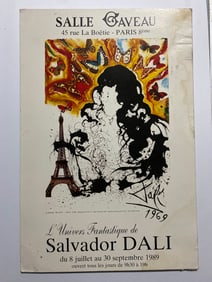 Dali 1989 Paris Fantastic Universe Exhibit Poster 1st Printing