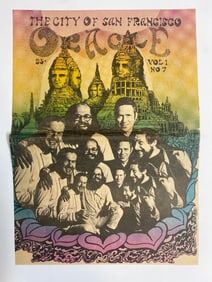 Timothy Leary Signed SF Oracle 1967 First Issue Cover