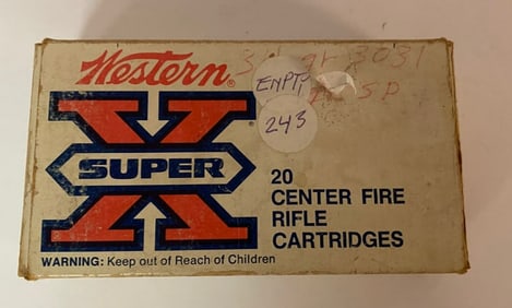 Vintage Winchester Super X Rifle Cartridge Box