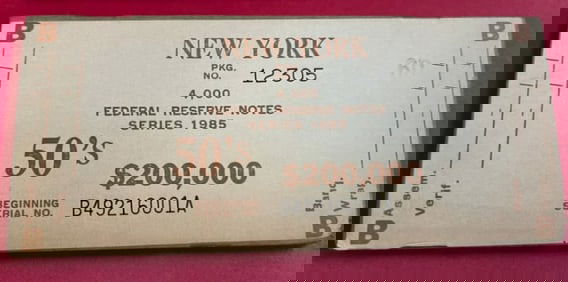 New York Federal Reserve Note Brick Plate Blocks