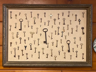 Antique Skeleton Key Framed Collection