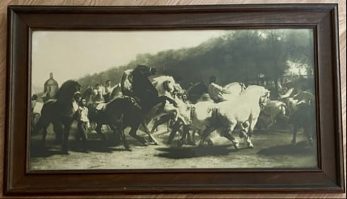 The Horse Fair Lincoln Death Bed Original 19th Century Chromolithograph