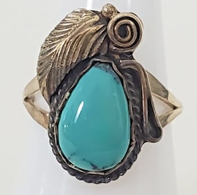 Antique Native American Sterling Silver Turquoise Rings