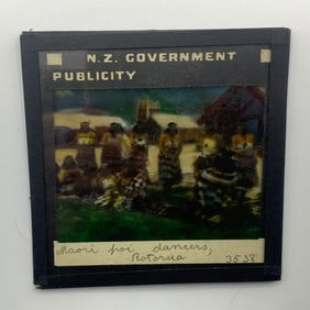 Antique New Zealand Maori Tribe Glass Slide