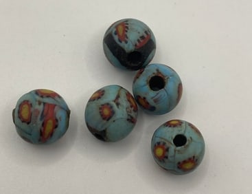 Antique Native American Venetian Millefiori Trade Beads