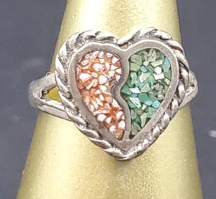 Antique Native American Sterling Silver Turquoise Ring