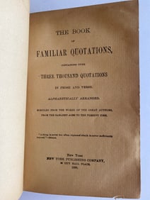 1895 Book of Famous Quotations