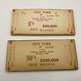 Federal Reserve Note Brick Plate Blocks.