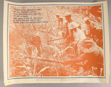 Vintage Native American Tribal Protest Poster