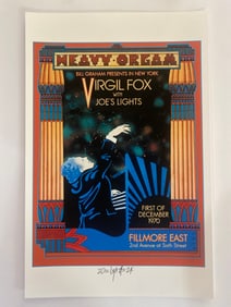 David Byrd Signed Fillmore East Concert Poster