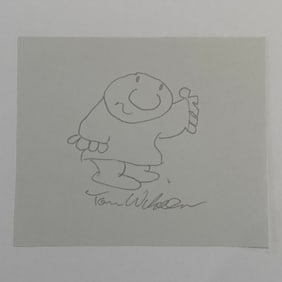 Tom Wilson Signed Original Ziggy Comic Art Drawing