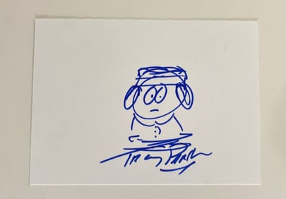 Tres Parker Signed South Park Cartmin Drawing