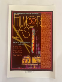 David Byrd Signed Virgil Fox Fillmore Concert Poster