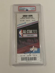 Luca Doncic Autographed Ticket PSA