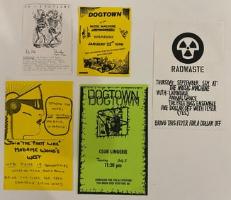 1980's Vintage Punk Rock Concert Flyers