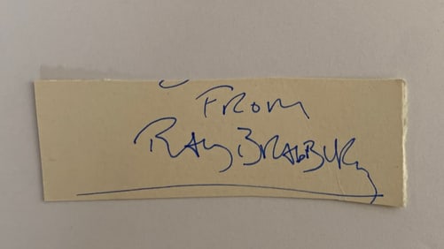Ray Bradbury Cut Signature