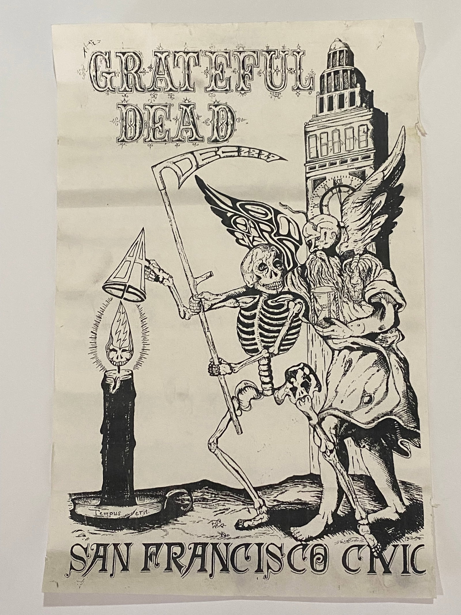 Grateful Dead Dec 28th SF Civic Center Concert Poster (1 of 1)