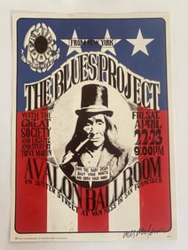 The Blues Project Big Brother & Bo Diddley 1967 Family Dog Concert Poster