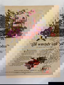 Evel Knievel autographed Program Ad