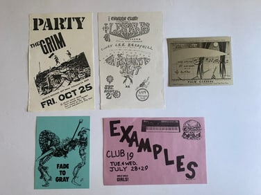 1980's Punk Rock Concert Flyers