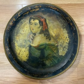 19th Century Painted Serving Plate